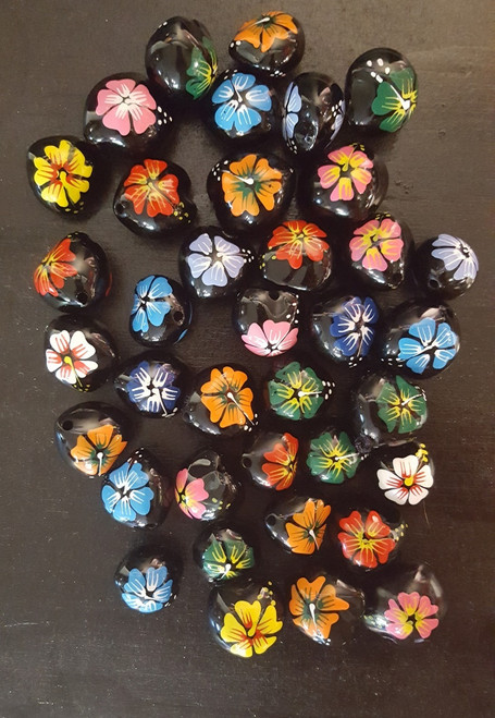 Multicolor Hibiscus Loose Kukui Nuts - 150 per order