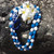 Blue and White Kukui Nut Lei - 10 Leis per Order