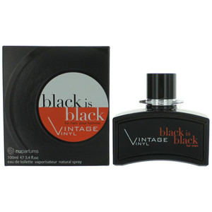 Black is Black Vintage Vinyl by NuParfums, 3.4 oz Eau De Toilette Spray for Men Black is Black Vintage Vinyl by NuParfums, 3.4 oz Eau De Toilette Spray for Men