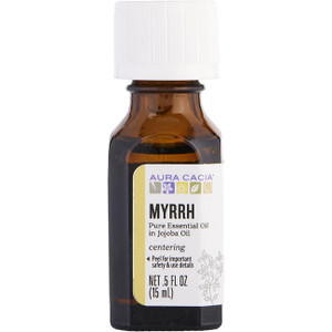 Essential Oils Aura Cacia by AURA CACIA Myrrh In Jojoba Oil 0.5 Oz for Unisex Essential Oils Aura Cacia by AURA CACIA Myrrh In Jojoba Oil 0.5 Oz for Unisex