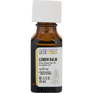 Essential Oils Aura Cacia by AURA CACIA Lemon Balm In Jojoba Oil 0.5 Oz for Unisex Essential Oils Aura Cacia by AURA CACIA Lemon Balm In Jojoba Oil 0.5 Oz for Unisex