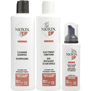 Nioxin by NIOXIN Set-3 Piece Maintenance Kit System 4 With Cleanser 10.1 Oz & Scalp Therapy 10.1 Oz & Scalp Treatment 3.38 Oz for Unisex Nioxin by NIOXIN Set-3 Piece Maintenance Kit System 4 With Cleanser 10.1 Oz & Scalp Therapy 10.1 Oz & Scalp Treatment 3.38 Oz for Unisex