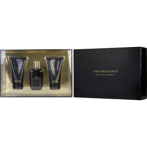 Unforgivable by SEAN JOHN Edt Spray 4.2 Oz & Aftershave Balm 3.4 Oz & Shower Gel 3.4 Oz for Men Unforgivable by SEAN JOHN Edt Spray 4.2 Oz & Aftershave Balm 3.4 Oz & Shower Gel 3.4 Oz for Men