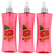Sparkling Pink Grapefruit by Body Fantasies, 3 Pack 8 oz Fragrance Body Spray for Women