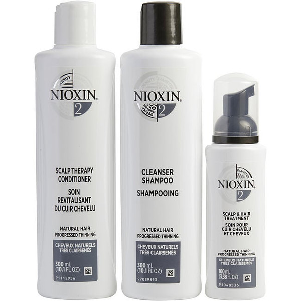 Nioxin by NIOXIN Set-3 Piece Maintenance Kit System 2 With Cleanser 10.1 Oz & Scalp Therapy 10.1 Oz & Scalp Treatment 3.38 Oz for Unisex