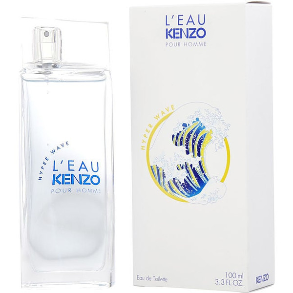 L'Eau Kenzo Hyper Wave by KENZO Edt Spray 3.4 Oz for Men