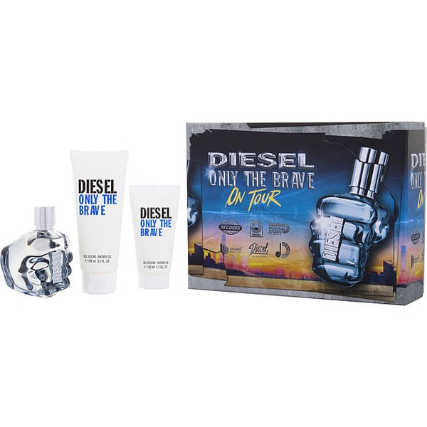 Diesel Only The Brave by DIESEL Edt Spray 2.5 Oz & Shower Gel 3.4 Oz & Shower Gel 1.7 Oz for Men