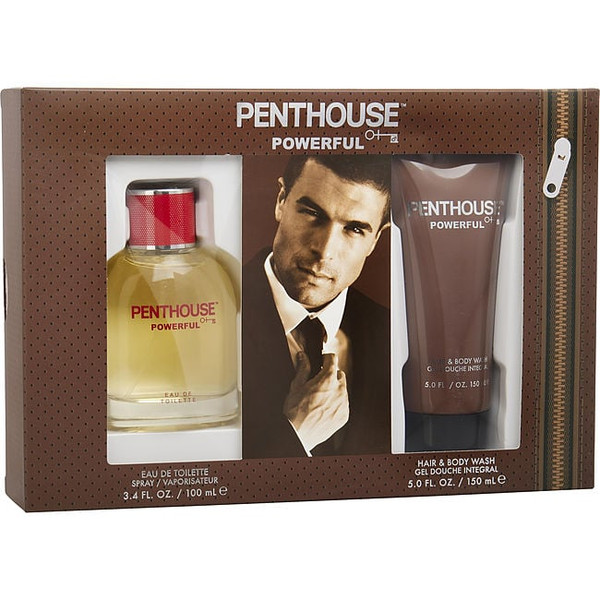 Penthouse Powerful by PENTHOUSE Edt Spray 3.4 Oz & Hair & Body Wash 5 Oz for Men