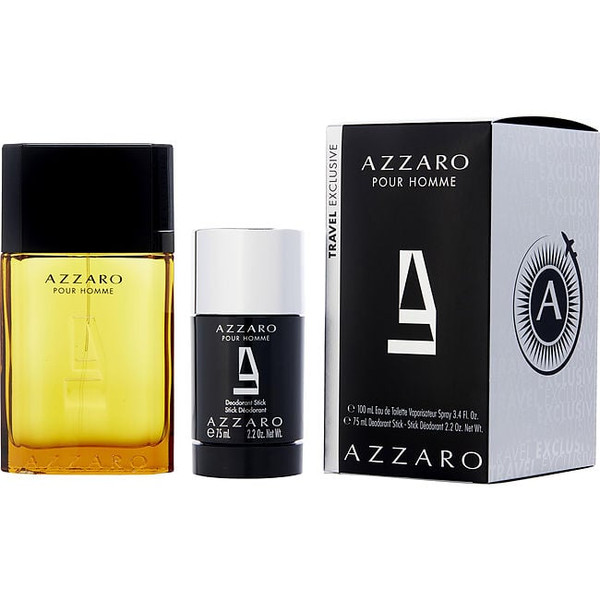 Azzaro by AZZARO Edt Spray 3.4 Oz & Free Deodorant Stick 2.25 Oz (Travel Offer) for Men