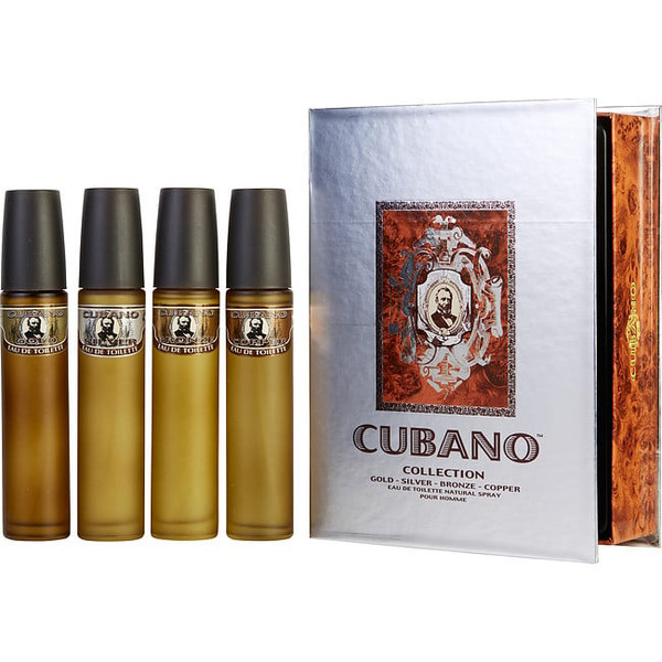 Cubano Variety by CUBANO 4 Piece Variety With Cubano Gold, Silver, Bronze & Copper And All Are Edt Spray 2 Oz for Men