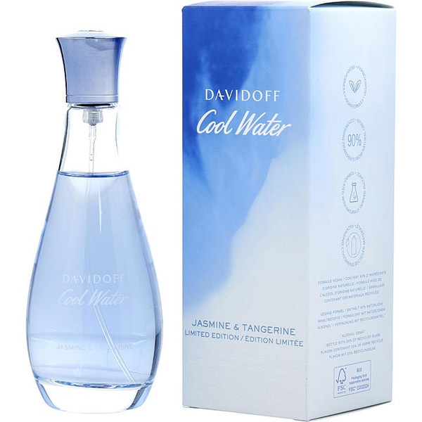 Cool Water Jasmine & Tangerine by DAVIDOFF Edt Spray 3.4 Oz (Limited Edition) for Women