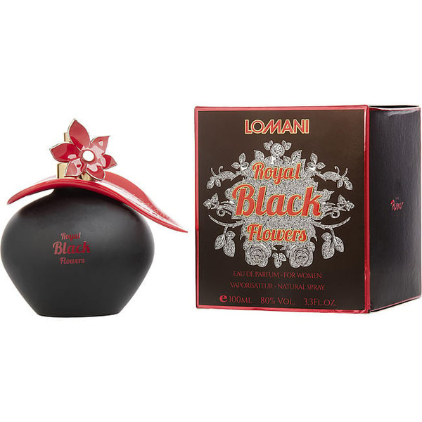 Lomani Royal Black Flower by LOMANI Eau De Parfum Spray 3.4 Oz for Women
