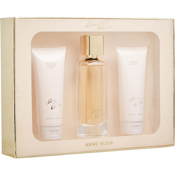 Anne Klein Love Anne by ANNE KLEIN Eau De Parfum Spray 3.4 Oz & Body Lotion 3.4 Oz & Shower Gel 3.4 Oz for Women