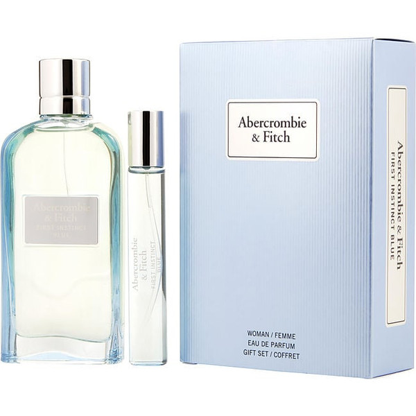 Abercrombie & Fitch First Instinct Blue by ABERCROMBIE & FITCH Eau De Parfum Spray 3.4 Oz & Eau De Parfum 0.5 Oz Mini for Women