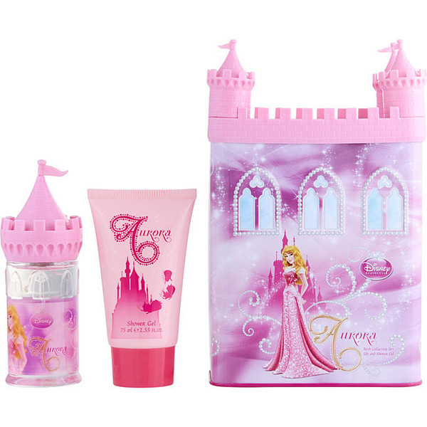 Sleeping Beauty Aurora by DISNEY Edt Spray 1.7 Oz (Castle Packaging) & Shower Gel 2.5 Oz & Castle Coin Bank for Women