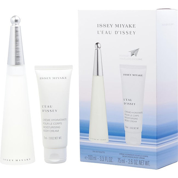 L'Eau D'Issey by ISSEY MIYAKE Edt Spray 3.3 Oz & Body Cream 2.6 Oz (Travel Offer) for Women