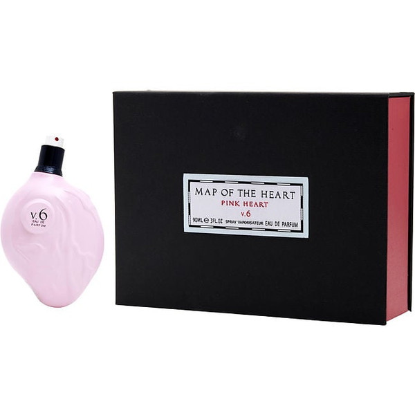 Map Of The Heart V.6 Pink Heart by MAP OF THE HEART Eau De Parfum Spray 3 Oz for Unisex