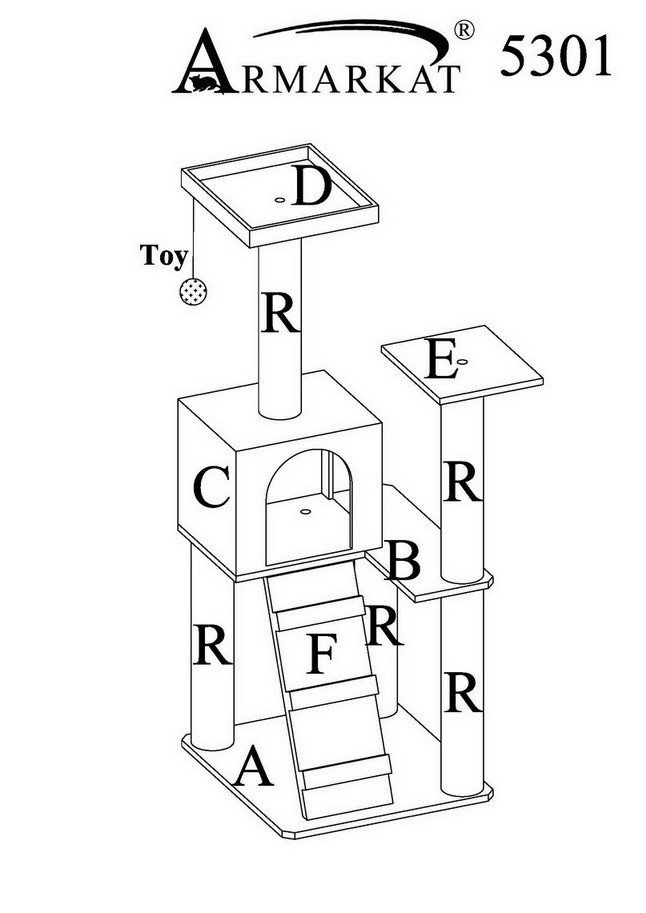 Armarkat Classic Cat Tree B5301 Replacement Parts