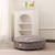 Large Round Washable Cat Bed-25.6 Inch, Gray-Blue