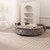 Large Round Washable Cat Bed-25.6 Inch, Gray-Blue