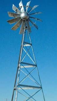 Outdoor Water Solutions Galvanized Steel Windmills-3 Legged Windmills