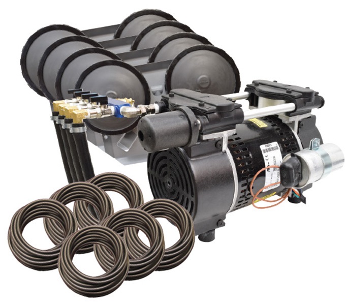 EasyPro Rocking Piston Pond Aeration System 3/4 HP 4 Diffusers