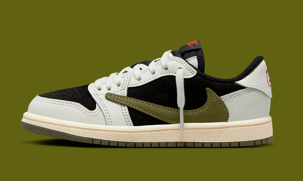 Official Images Of The Travis Scott x Air Jordan 1 Low OG “Olive” (PS/TD)