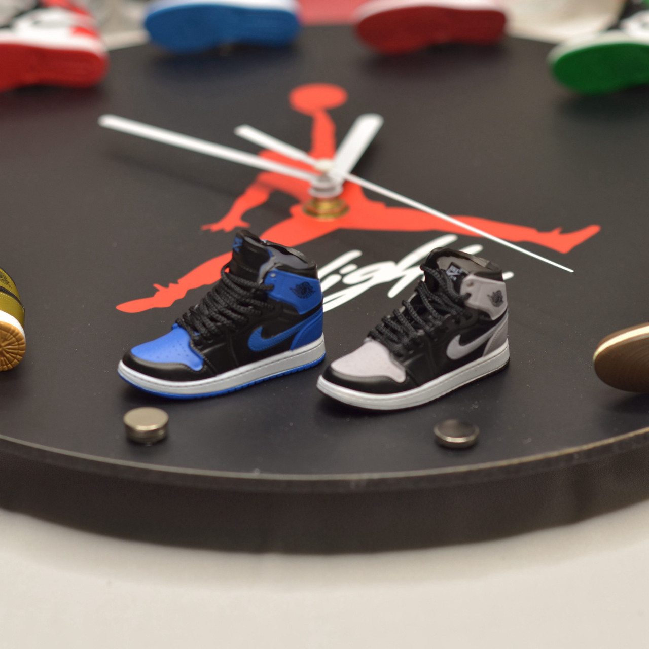 jordan clock with mini sneakers