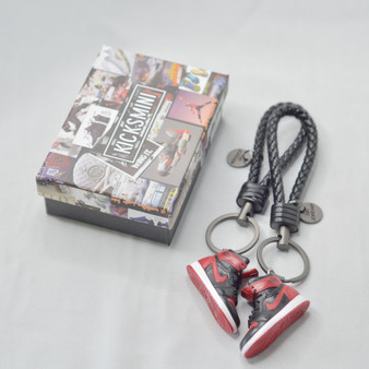 AJ1 "Bred/Banned" 3D Sneaker Keychain