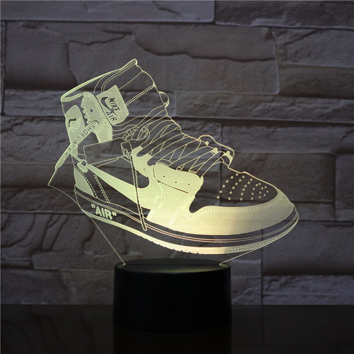 Laser Cut  AJ1 "Off-White Chicago"  3D Illusion Sneaker LED LAMP