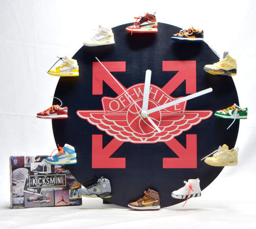 jordan clock with mini sneakers