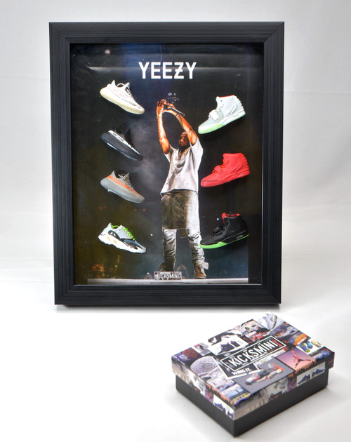 Kanye West  3D Sneakers Photo Frame came with 7  Mini Yeezy Sneakers