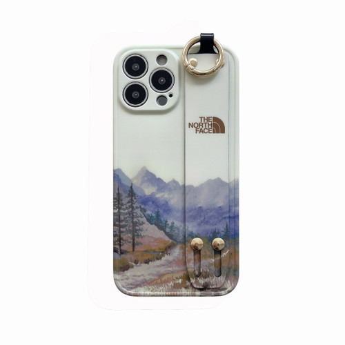 Northface Style Phone Case With Push Pull Hand Holder