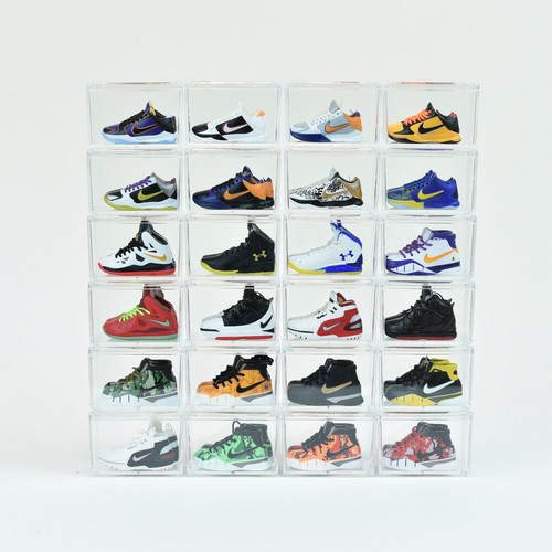 Kobe Bryant/LeBron James/Steph Curry Mini Sneaker Collection with Display Case