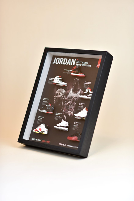 The Ultimate Michael Jordan Display Frame | Features 7 Iconic Mini Air ...