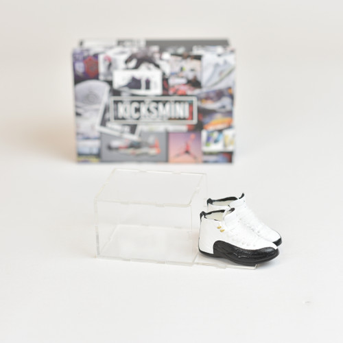 AJ12 Taxi | 3D Mini Sneakers with Display Case | Perfect for  17cm Labubu and 6:1 Enterbay Figures