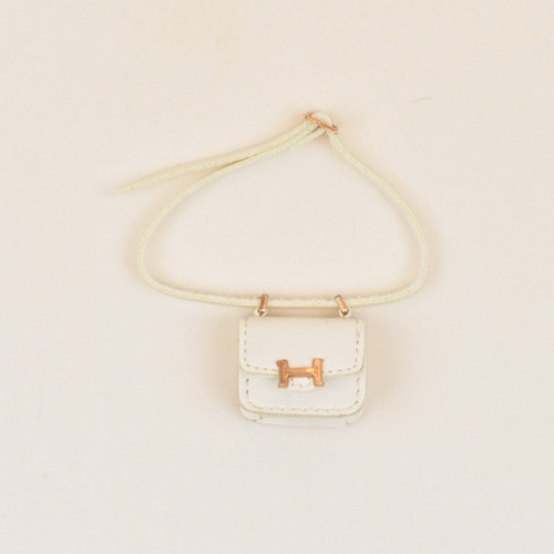Labubu Mini Hermes Handbag | White