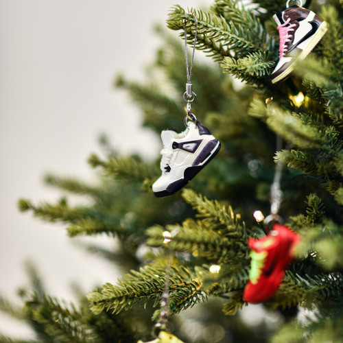 AJ4 White Cement Mini Sneaker Christmas Ornament