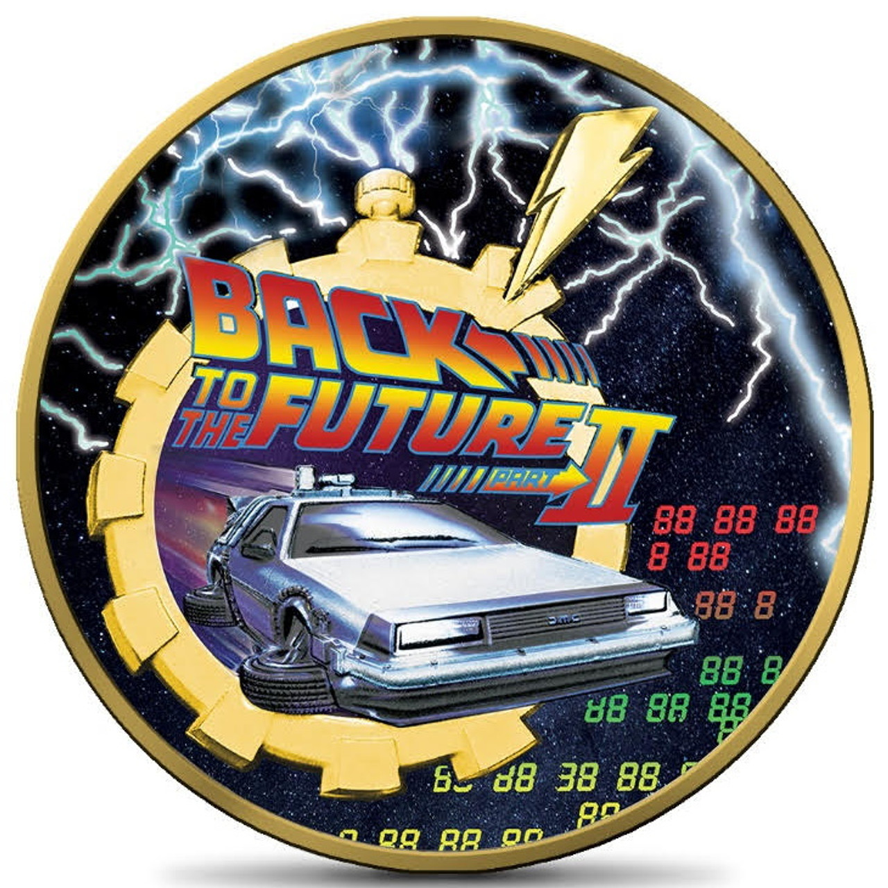 BACK TO THE FUTURE II 35th Ann. 1 oz. Silver Glow-in-Dark Coin Niue 2021