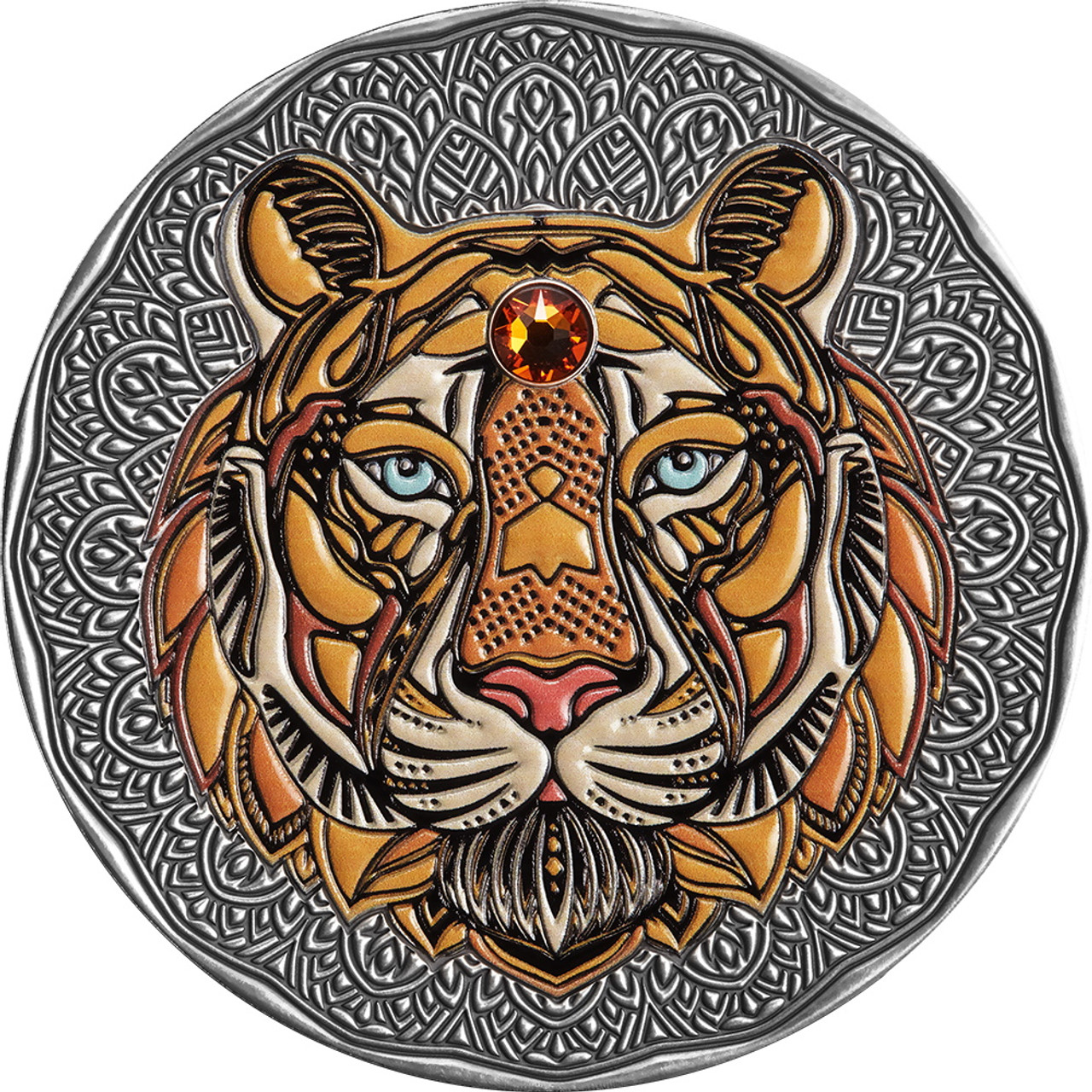 TIGER Mandala Collection 2 oz. Silver Coin 5$ Niue 2022