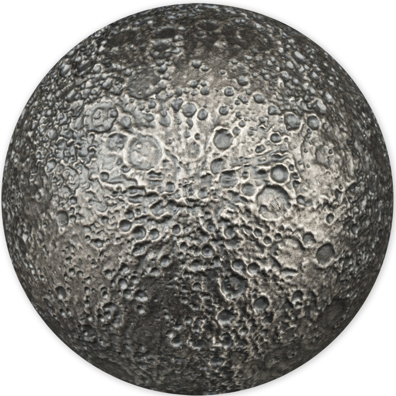 moonの宝物3 MOON SPHERICAL 3D Planet 3 oz Silver Coin $5 Barbados 2023