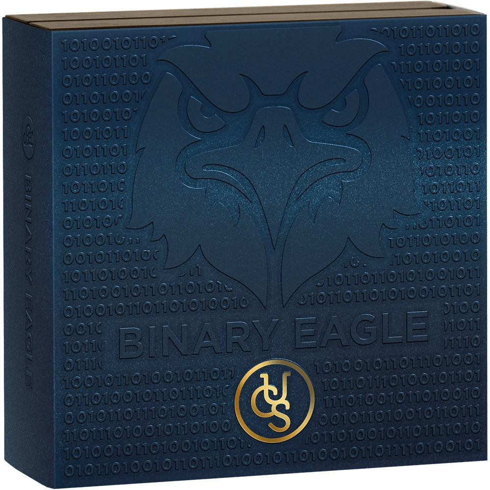 BINARY EAGLE Cryptocurrency 2 oz Silver Coin United Crypto States 2023