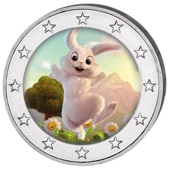 Easter Colored Coin 2 EURO with OGP 2018