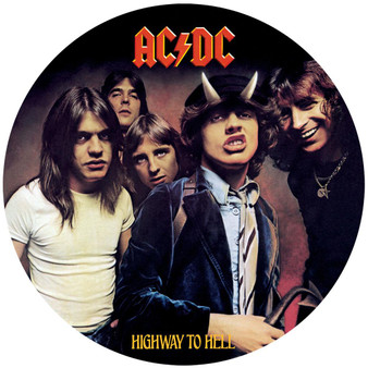 AC/DC HIGHWAY TO HELL in Vinyl design Silver Coin Cook Islands 2018