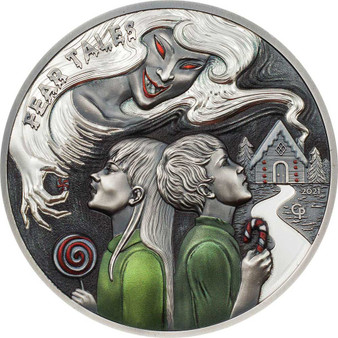 BEAUTY AND THE BEAST Fear Tales 2 oz Silver Coin $10 Palau 2022