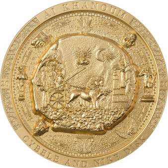BACTRIAN CYBELE DISK 3 oz. Silver Gold Gilded Coin Cook Islands 2021
