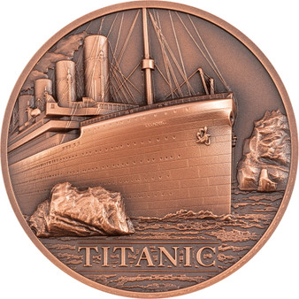TITANIC 50g Copper Coin $1 Cook Islands 2022
