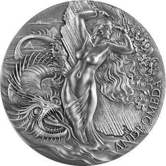 ANDROMEDA & SEA MONSTER Celestial Beauty 2 oz. Silver Coin Cameroon 2022