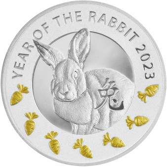 YEAR OF THE RABBIT - 7 Elements Silver Proof Coin $2 Niue 2023