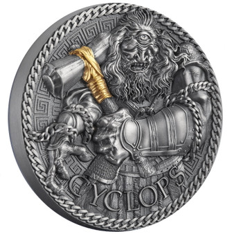 CYCLOPS Greek Mythology 1 oz Antique Silver Coin Cameroon 2022